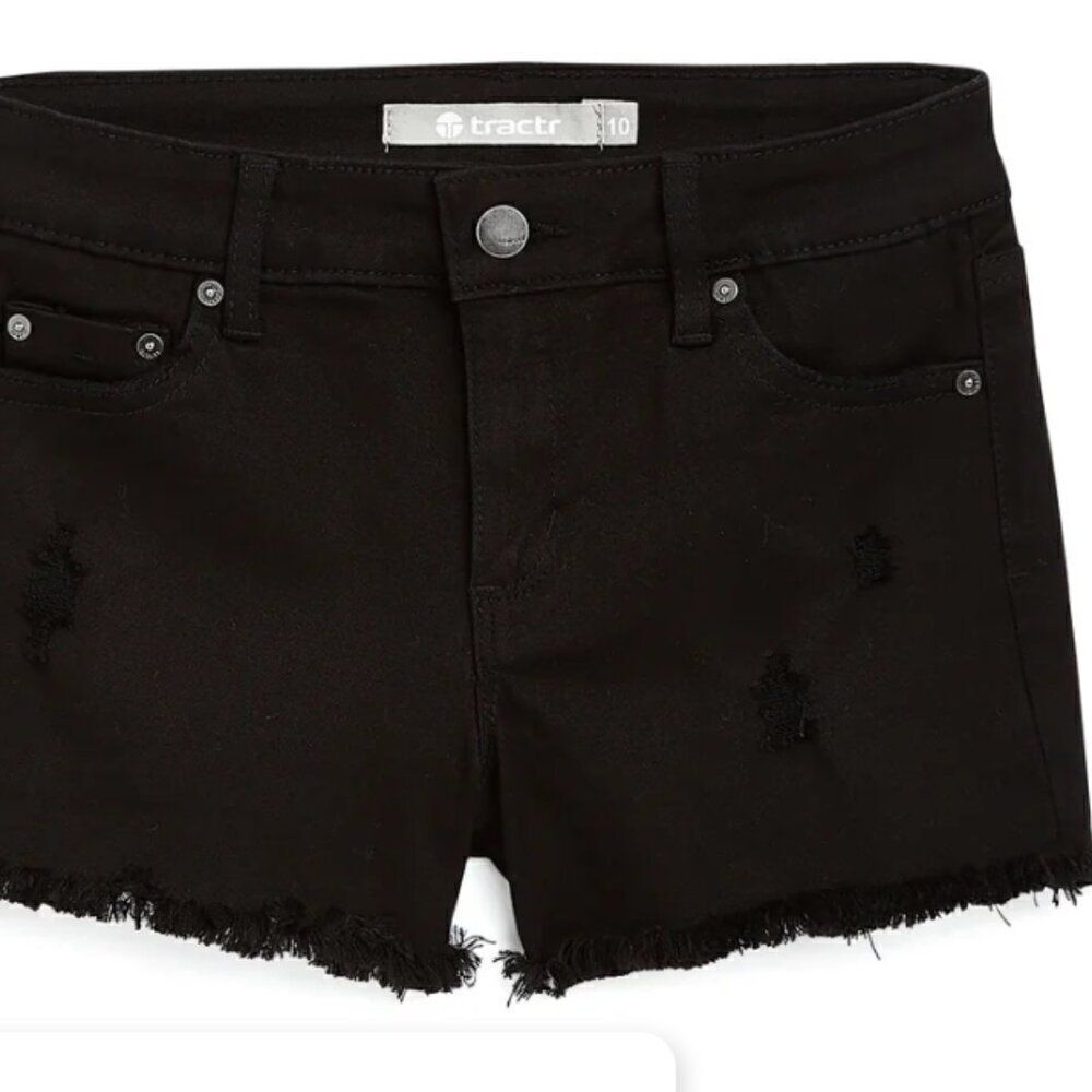 TRACTR Black Brittany cut off denim shorts girls size 16 NWT - Picture 16 of 16